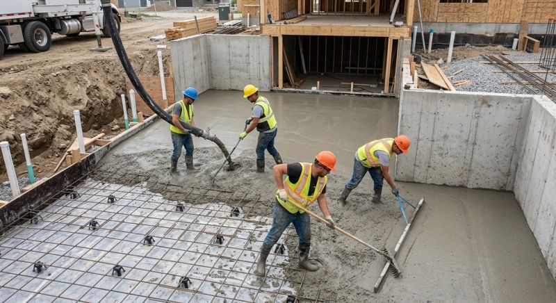 Basement Concrete Installation in Norton, MA