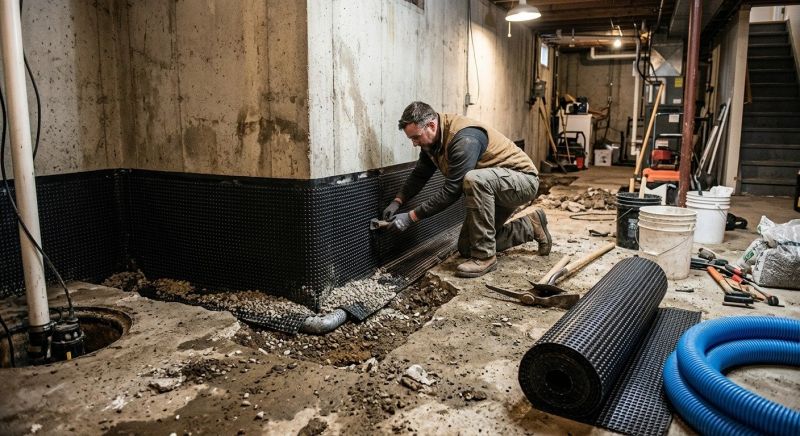 Basement Concrete Installation in Woonsocket, RI
