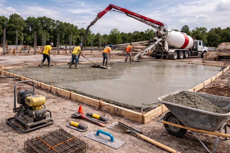Commercial Slab Construction in Dighton, MA