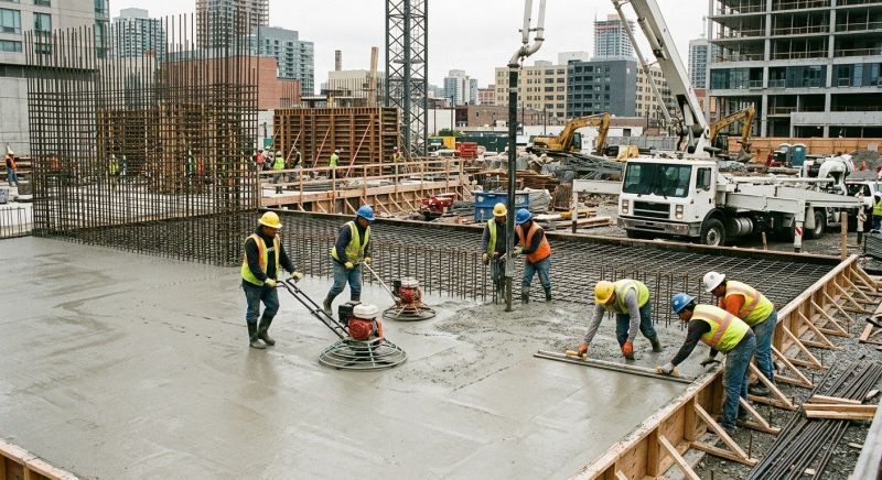 Commercial Slab Construction in Foxboro, MA