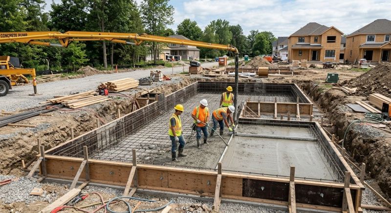 Concrete Foundation Installation in East Providence, RI