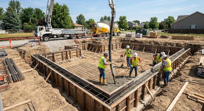 Concrete Foundation Installation in Exeter, RI