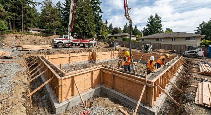 Concrete Foundation Installation in Lincoln, RI
