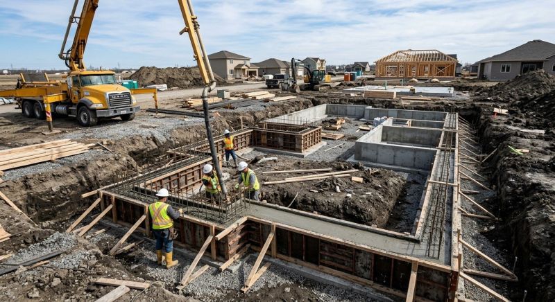 Concrete Foundation Installation in Millis, MA