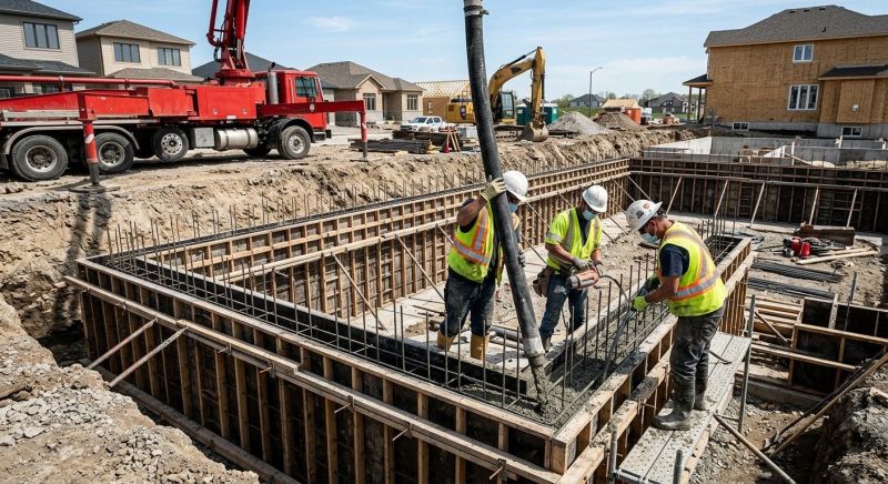 Foundation Wall Pouring in Warren, RI