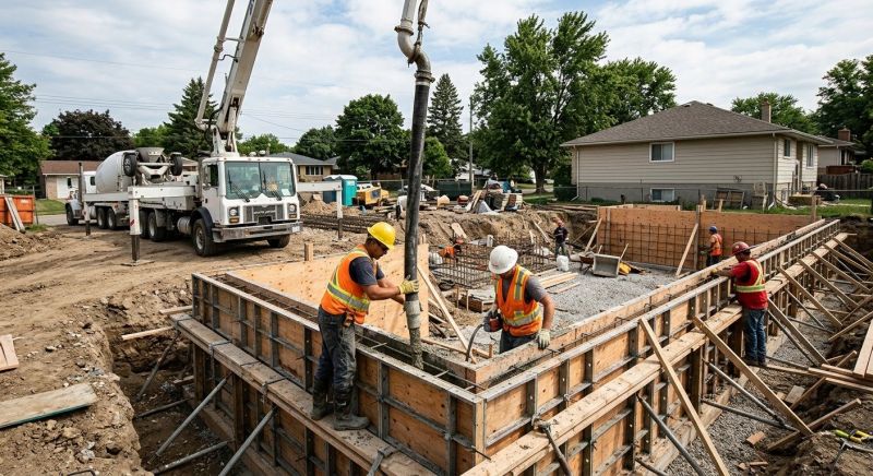 Foundation Wall Pouring in Westport, MA